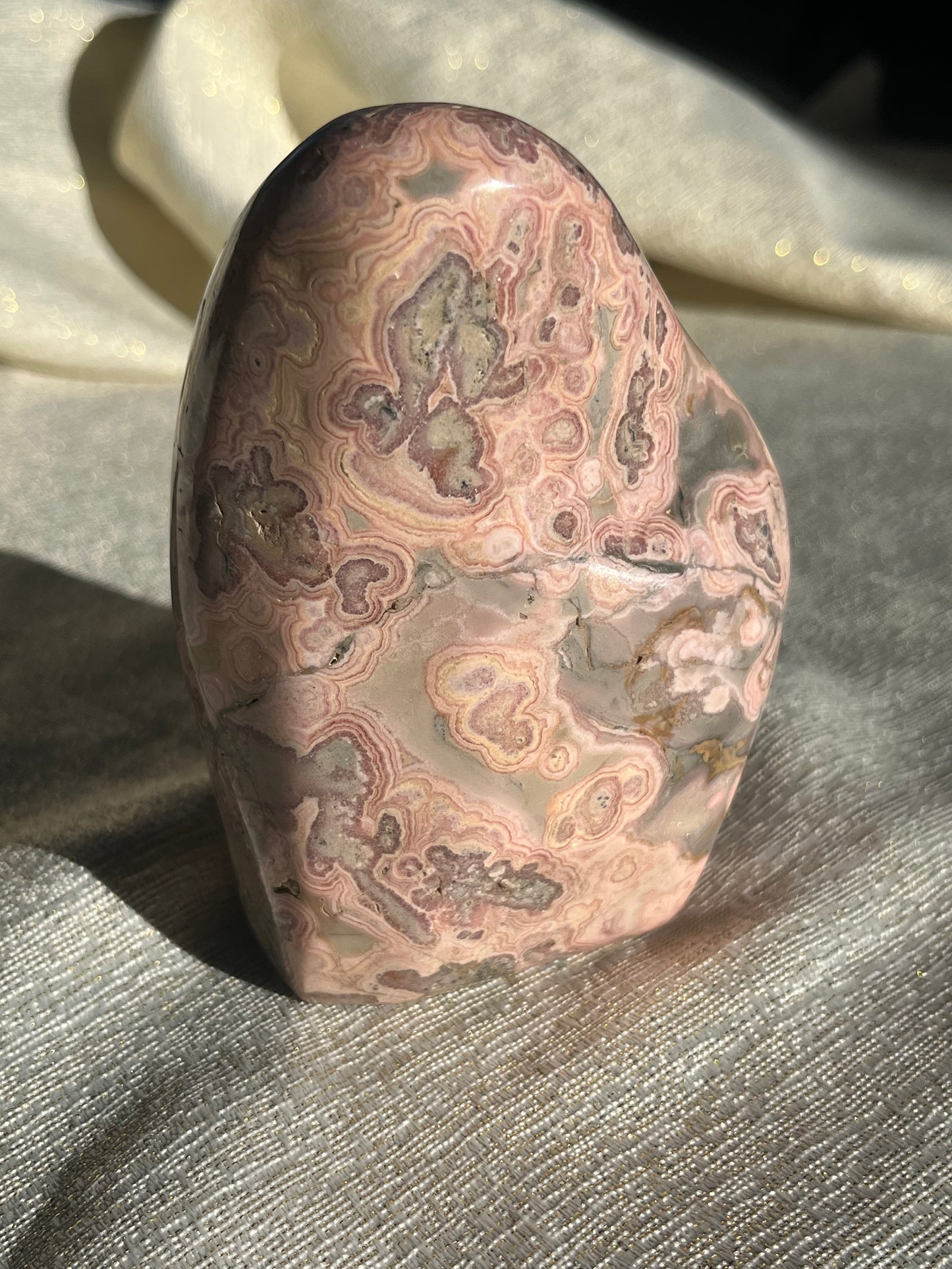 Baby Pink Rhodochrosite Statement Freeform