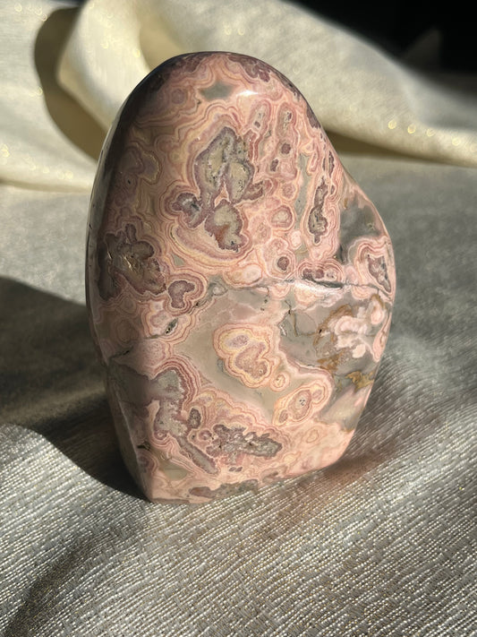 Baby Pink Rhodochrosite Statement Freeform