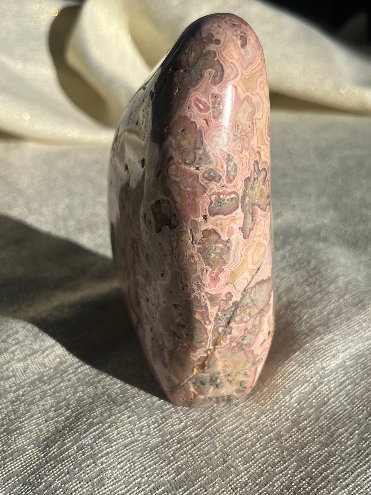Baby Pink Rhodochrosite Statement Freeform