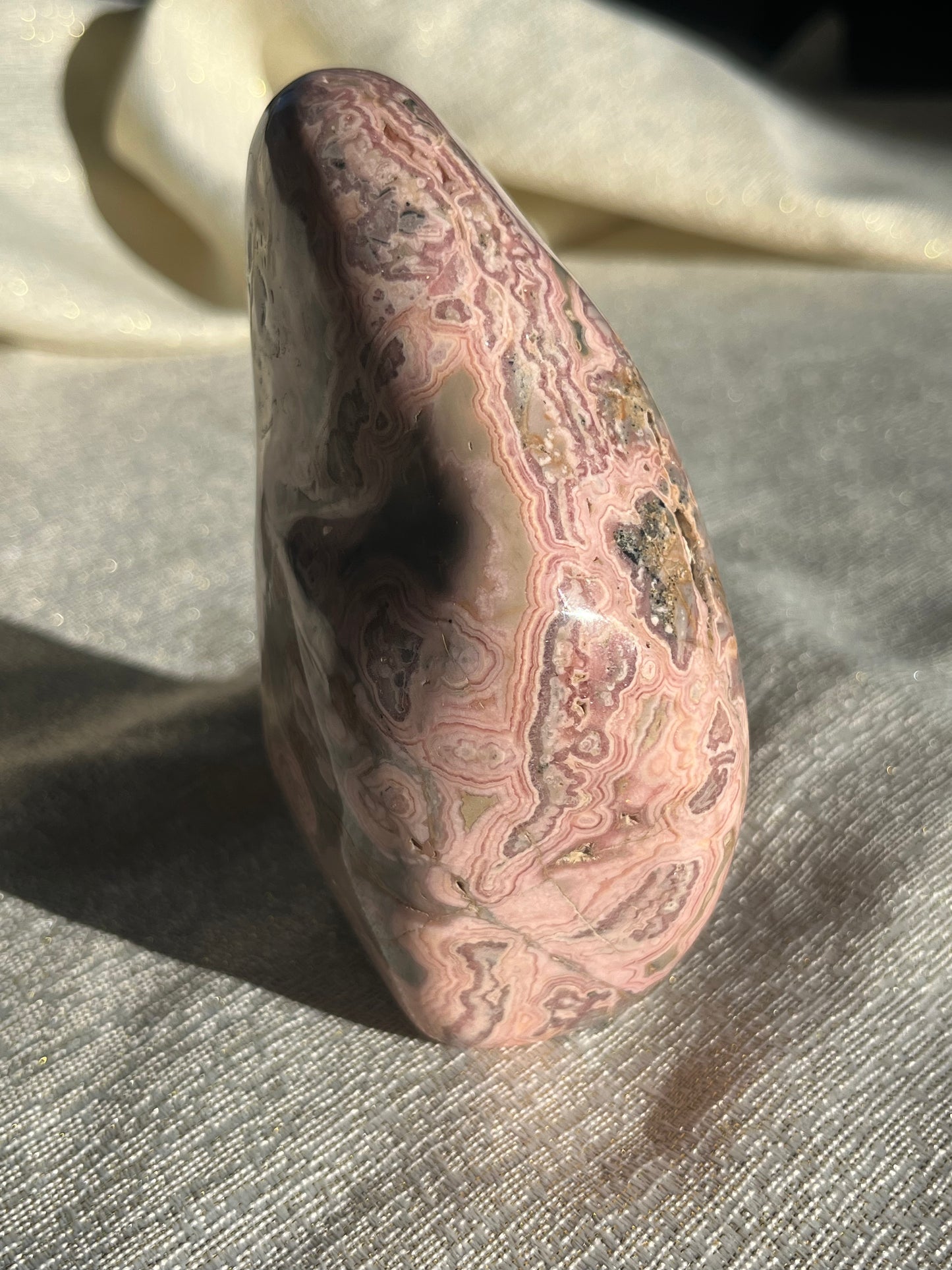 Baby Pink Rhodochrosite Statement Freeform