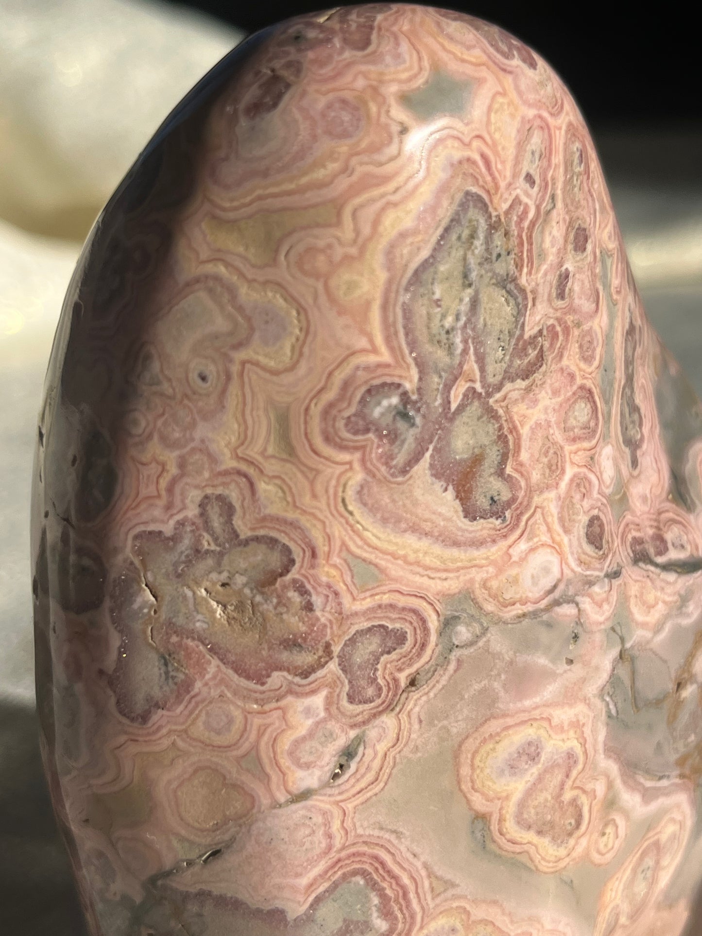 Baby Pink Rhodochrosite Statement Freeform