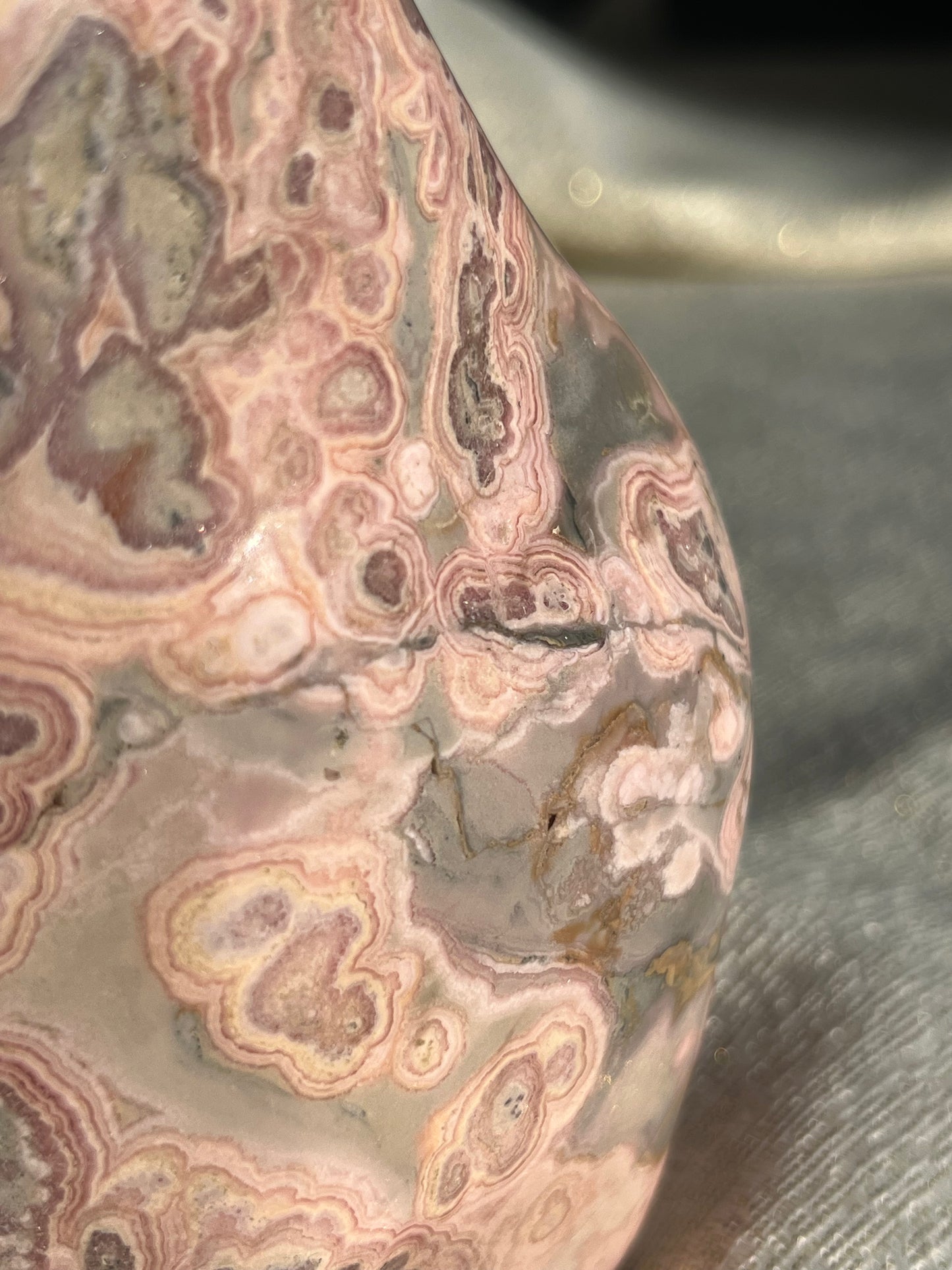 Baby Pink Rhodochrosite Statement Freeform
