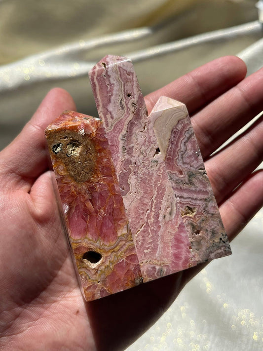 Rhodochrosite Tower Lot A (3 Pieces)