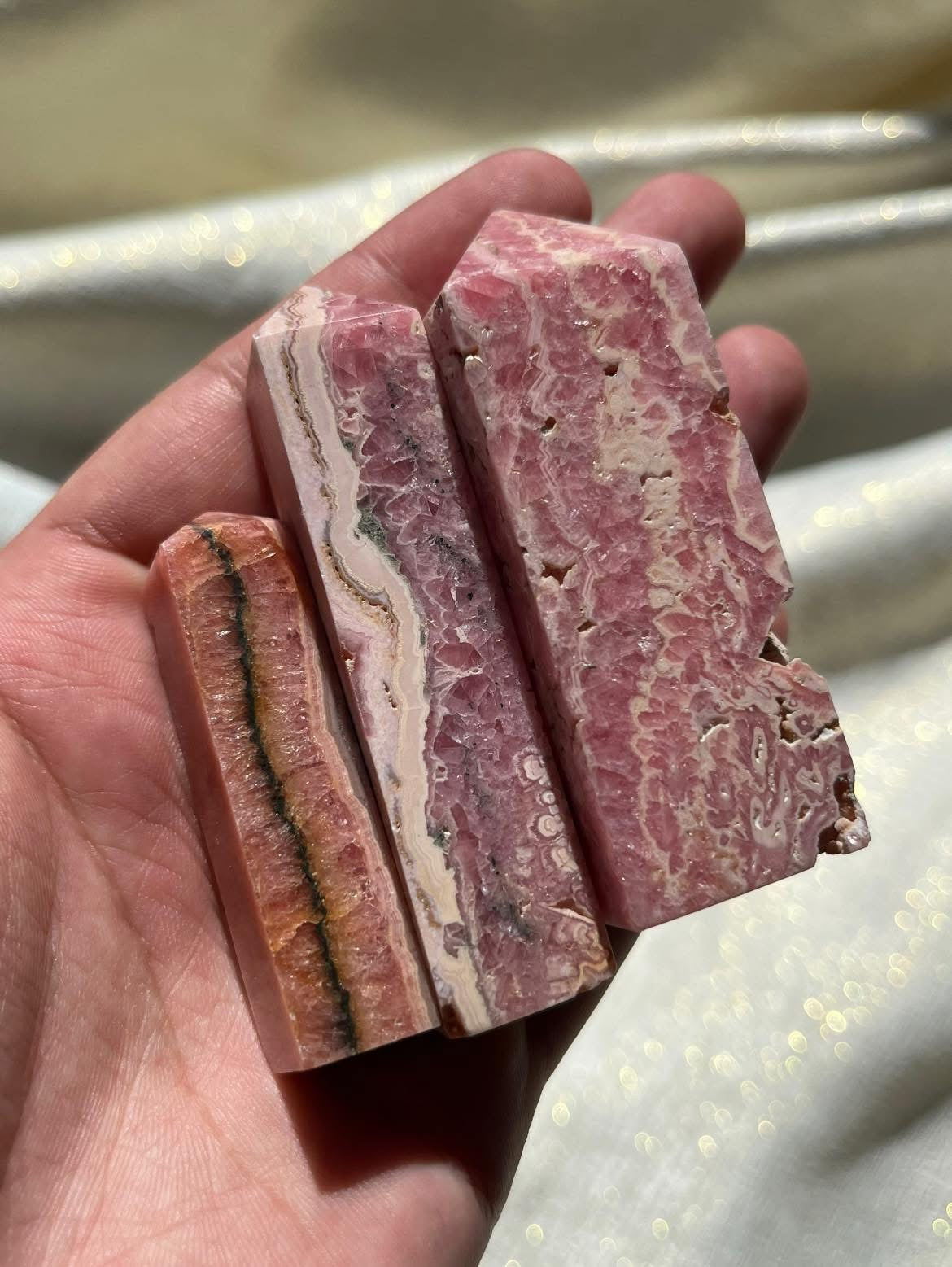 Rhodochrosite Tower Lot C (3 Pieces)