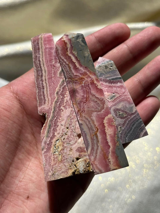 Rhodochrosite Tower Lot D (3 Pieces)
