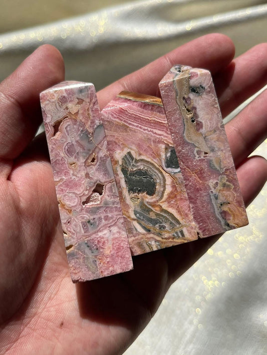 Rhodochrosite Tower Lot F (3 Pieces)
