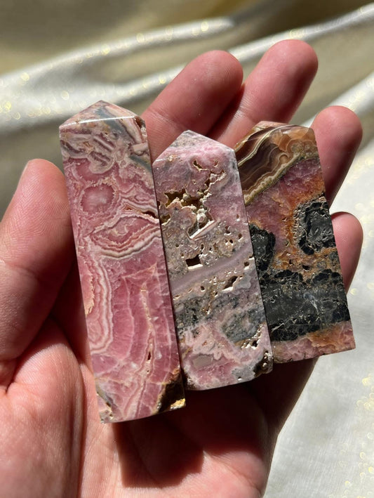 Rhodochrosite Tower Lot G (3 Pieces)