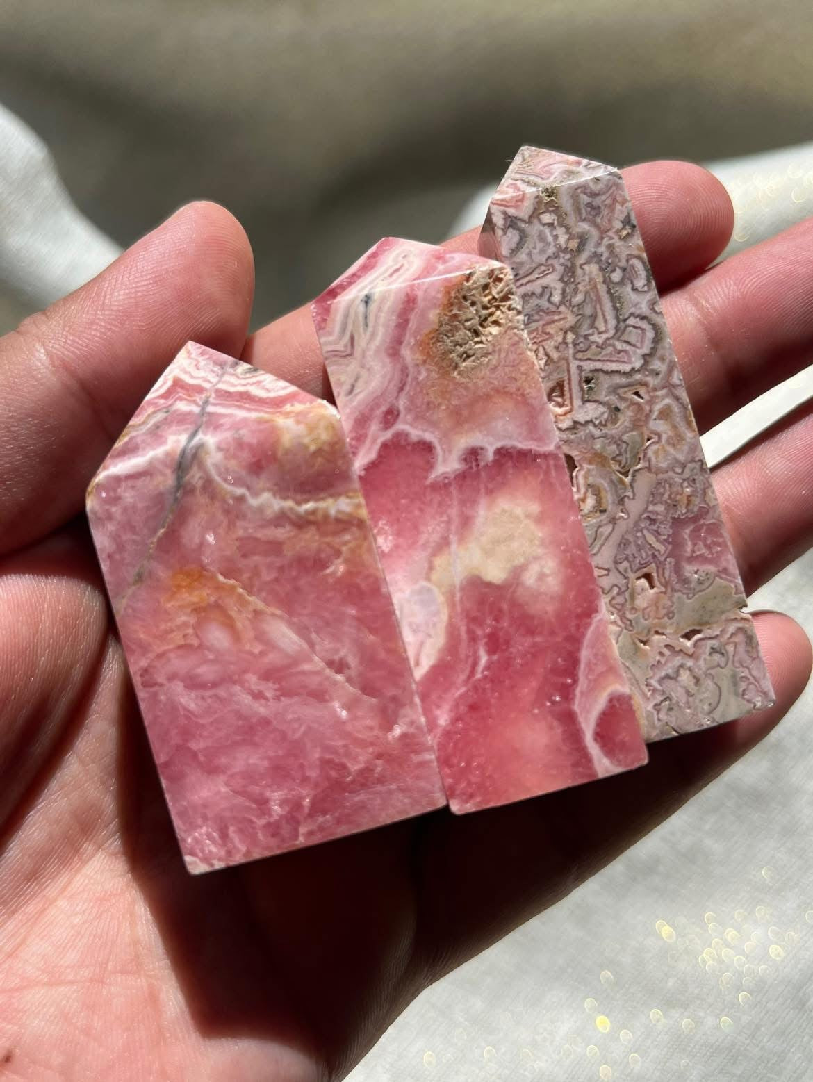 Rhodochrosite Tower Lot I (3 Pieces)