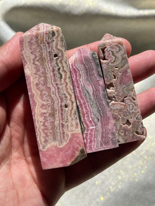 Rhodochrosite Tower Lot J (3 Pieces)