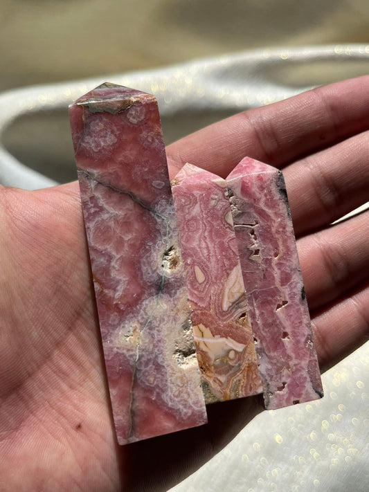 Rhodochrosite Tower Lot M (3 Pieces)
