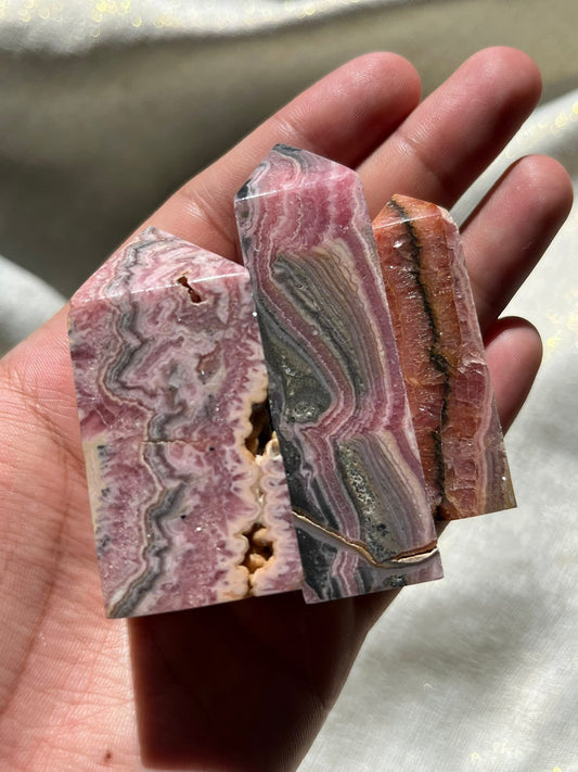 Rhodochrosite Tower Lot O (3 Pieces)