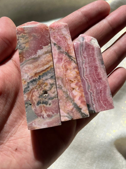 Rhodochrosite Tower Lot P (3 Pieces)