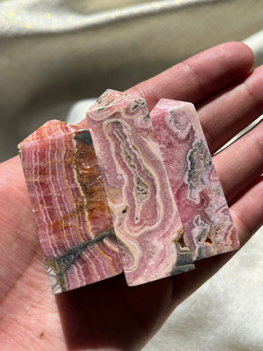 Rhodochrosite Tower Lot R (3 Pieces)