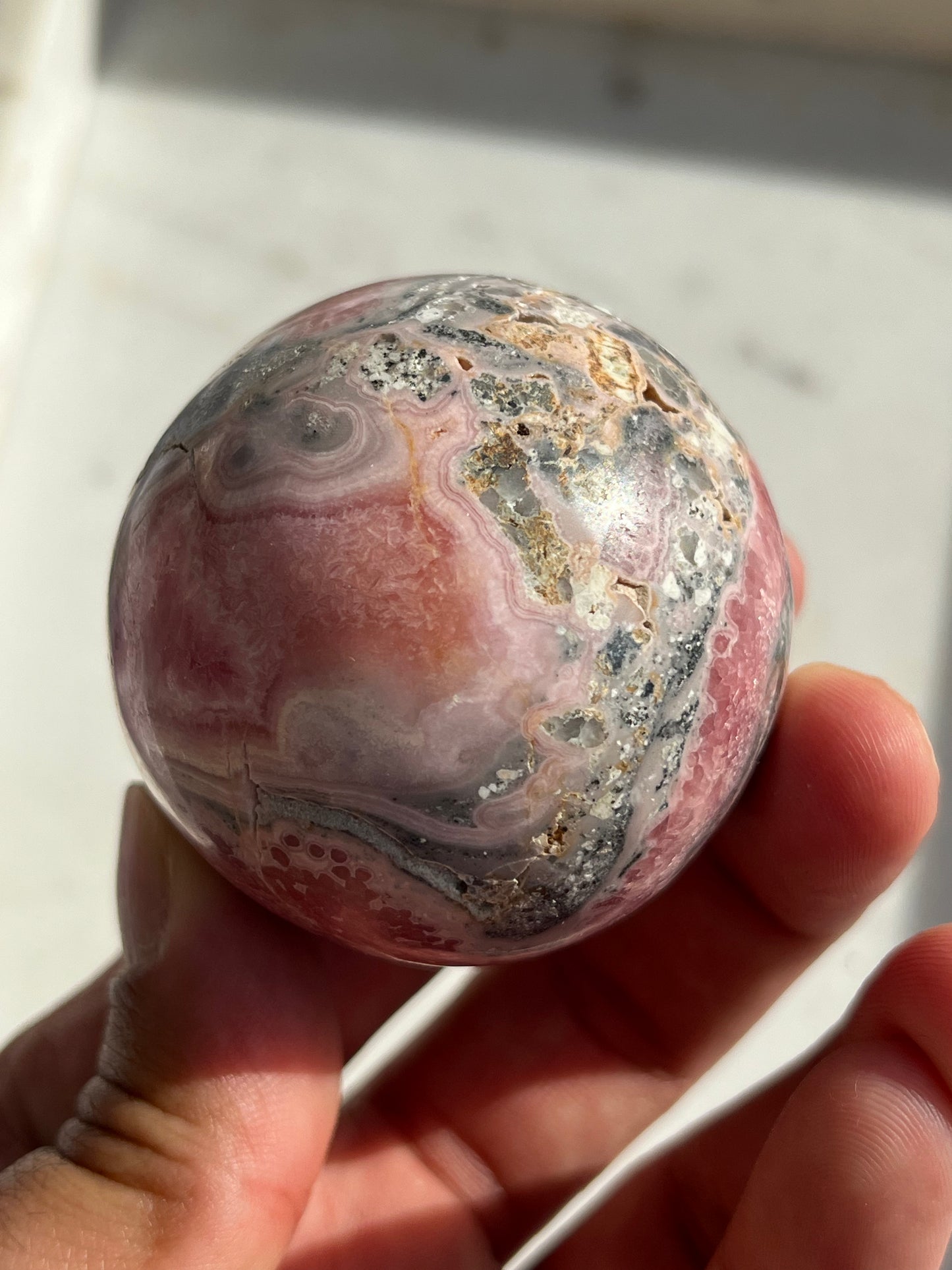 Rhodochrosite Sphere 01