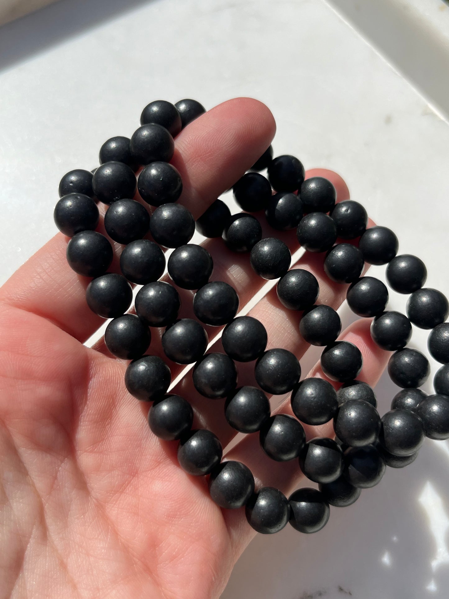 Shungite 8mm Bead Bracelet