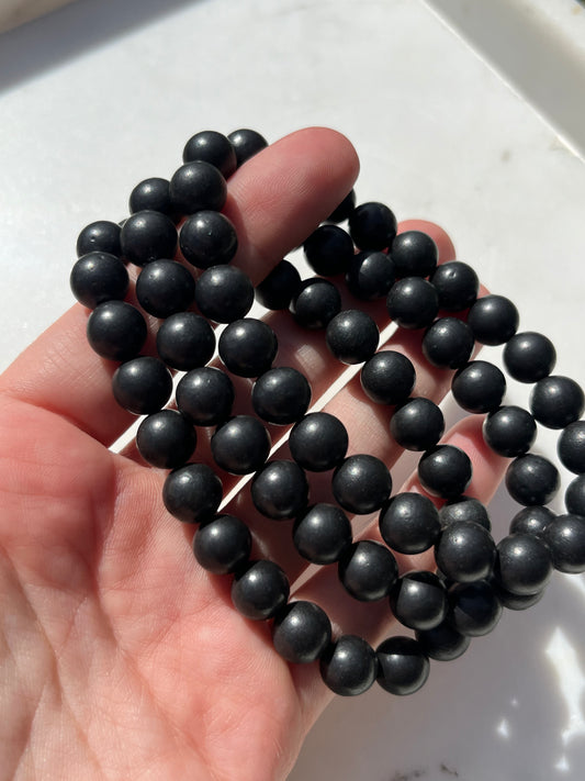 Shungite 8mm Bead Bracelet
