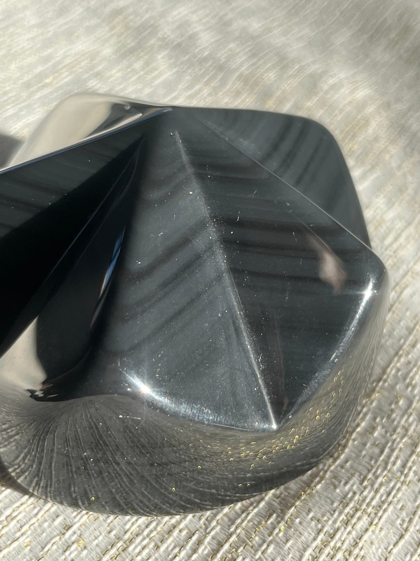 Silver Sheen Obsidian 3D Star Freeform