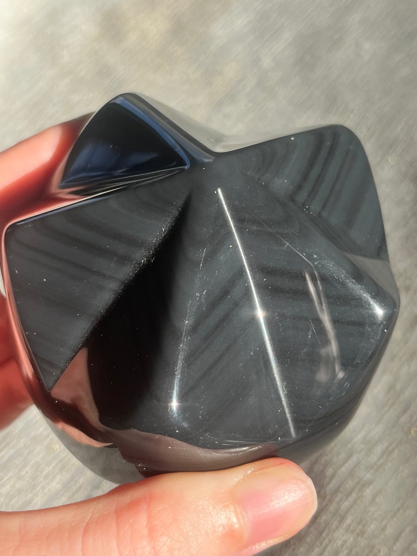 Silver Sheen Obsidian 3D Star Freeform