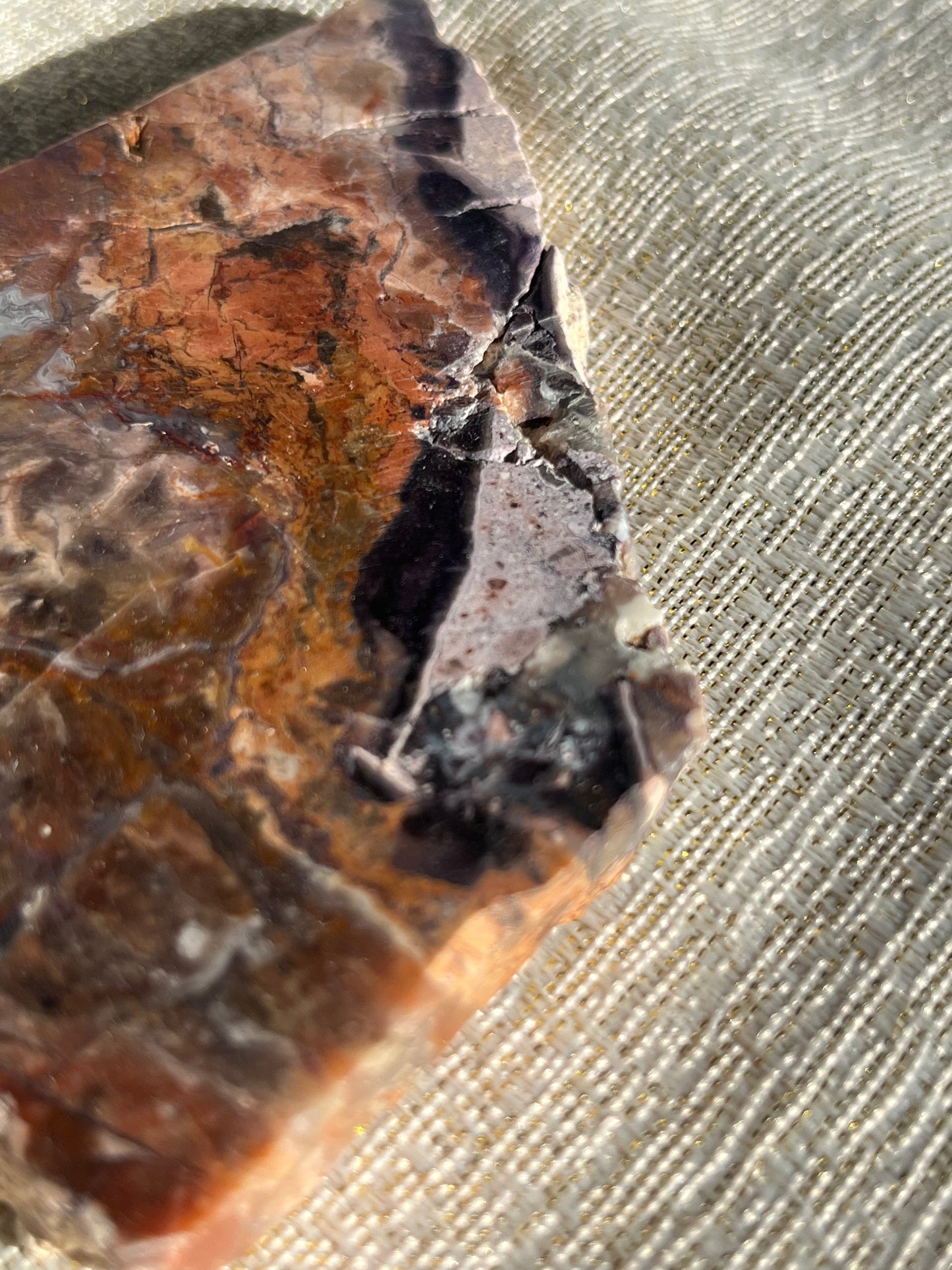 Red and Purple Tiffany Stone Slab A