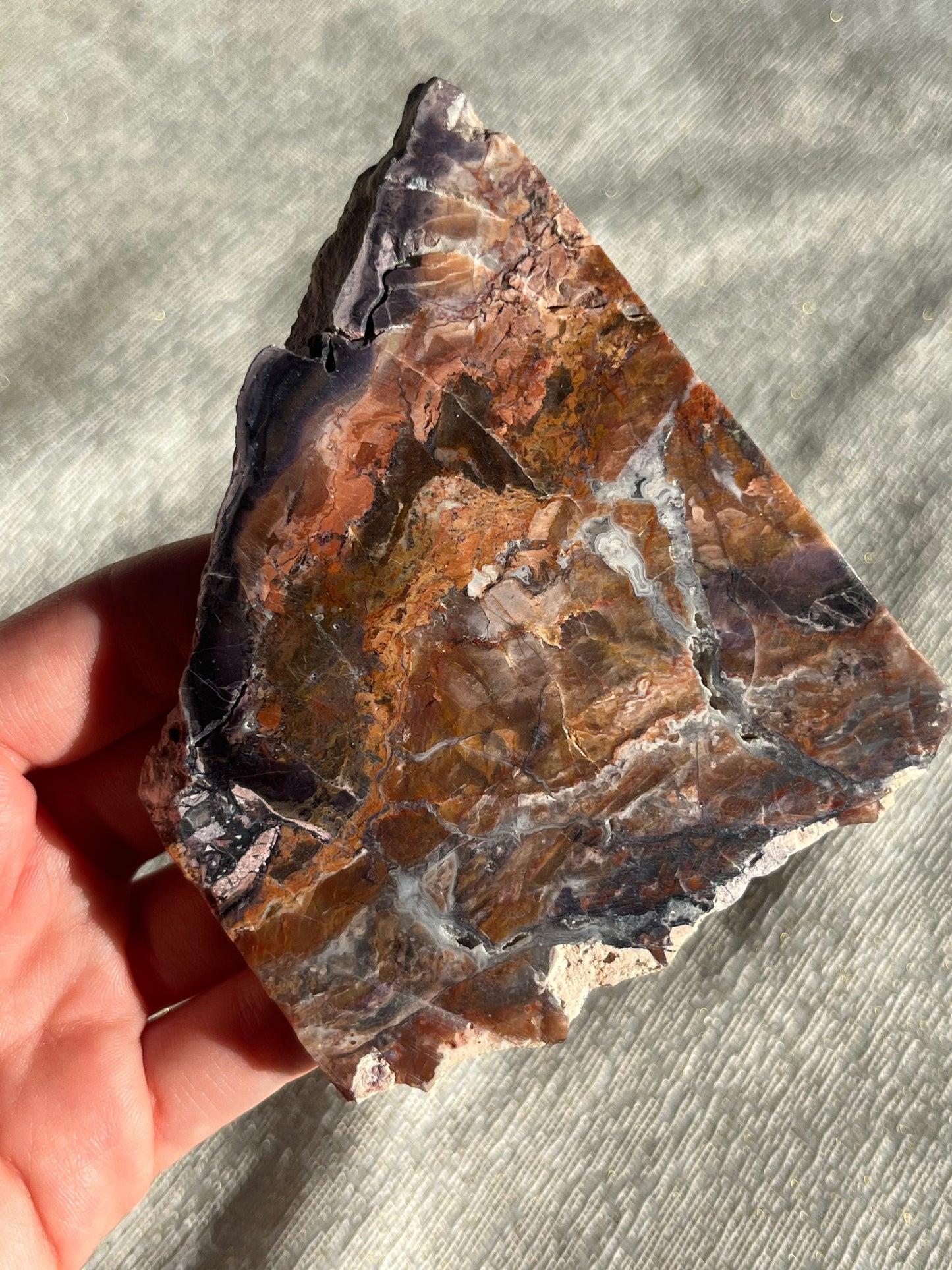 Red and Purple Tiffany Stone Slab A