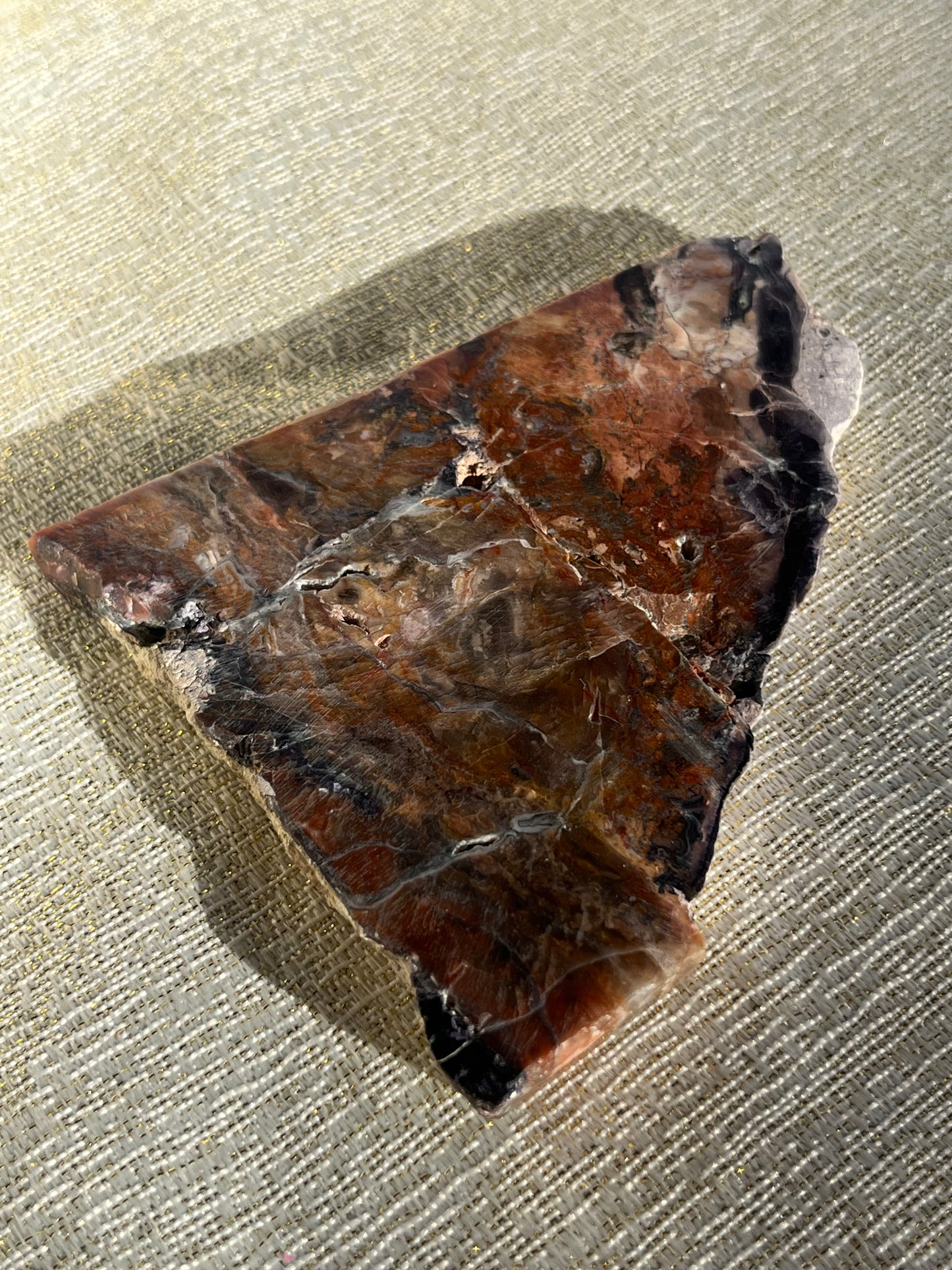 Red and Purple Tiffany Stone Slab B