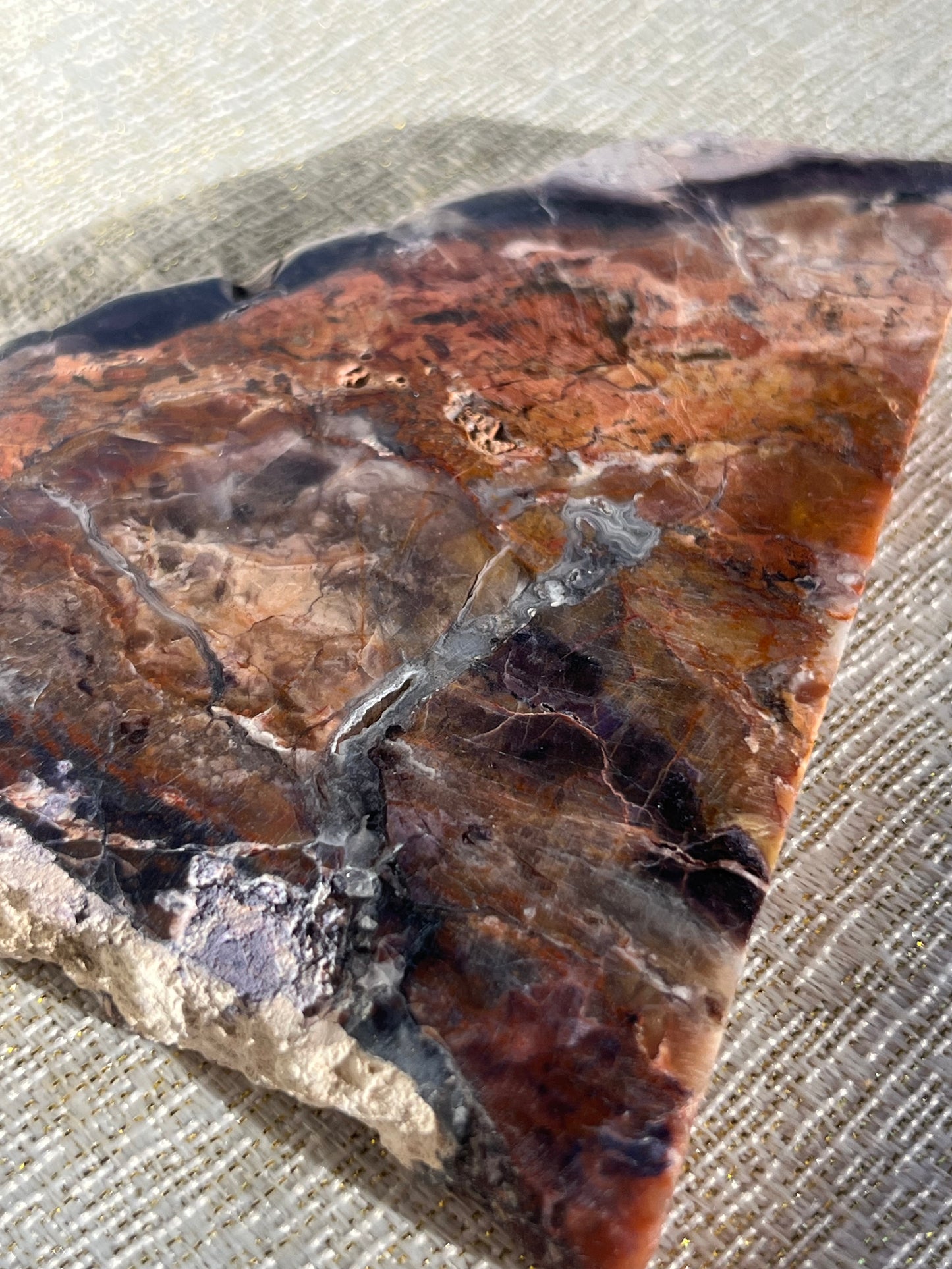 Red and Purple Tiffany Stone Slab B