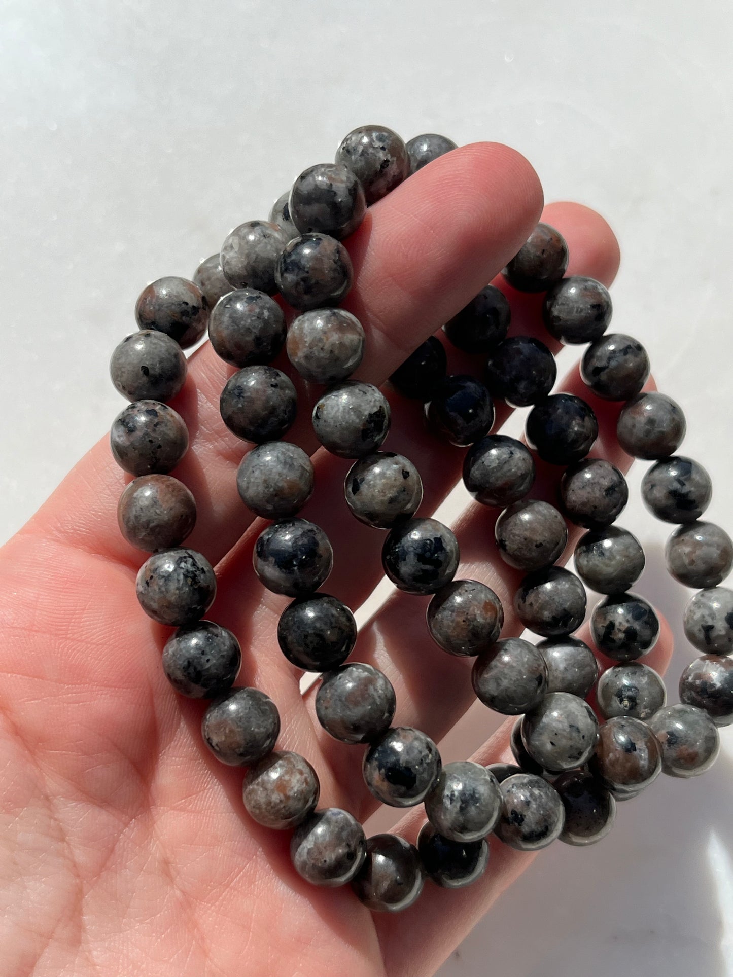 UV Reactive Yooperlite 8mm Bead Bracelet