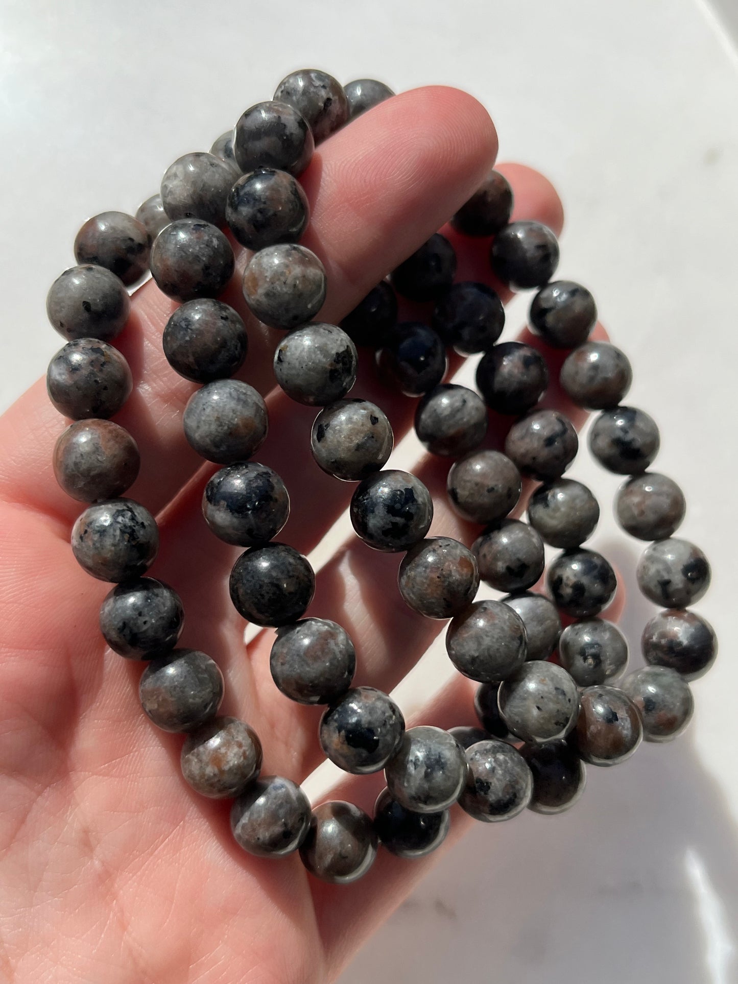 UV Reactive Yooperlite 8mm Bead Bracelet