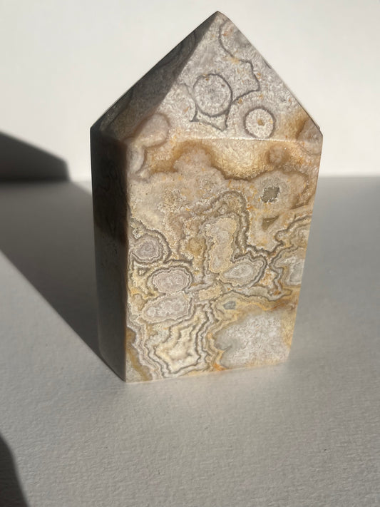 Pink Amethyst Tower with Orbicular Patterns